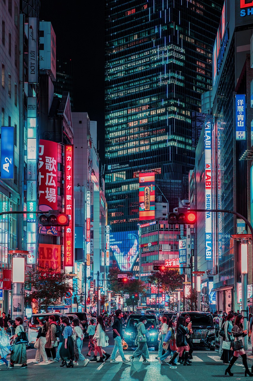 city, street, urban, shibuya, tokyo, japan, nightlife, architecture, building, cityscape